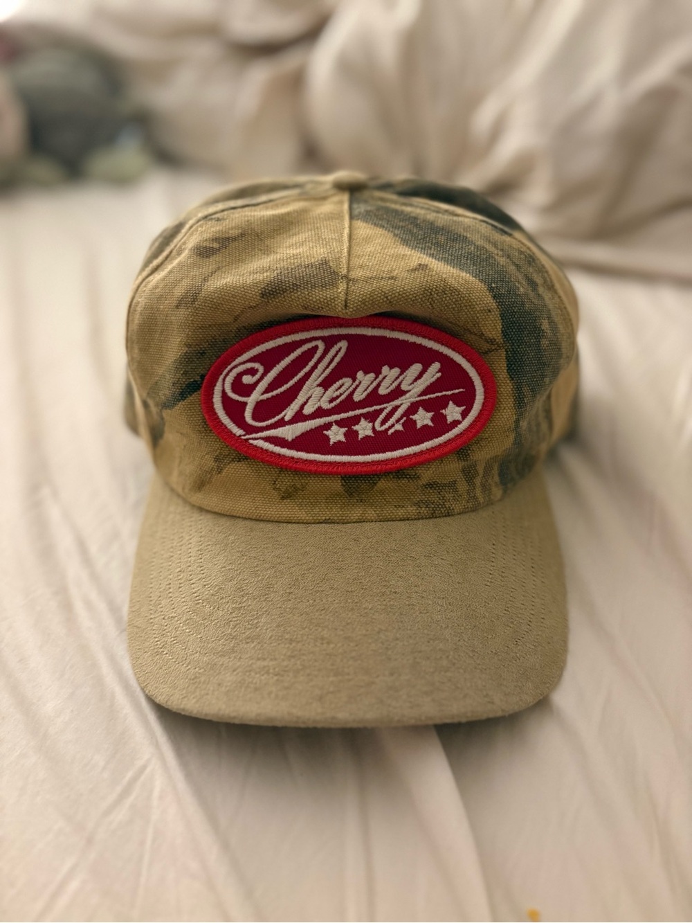 Cherry LA camo hat